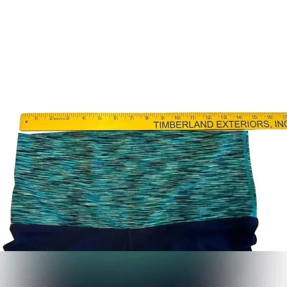 Fabletics Capri Leggings Women Sm Blue Green Fold-over High Waist Yoga Athletic. - Picture 4 of 11